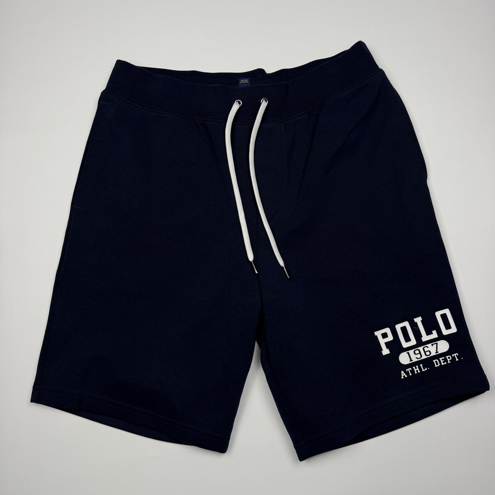 Polo Ralph Lauren Sweat Shorts Mens Small Blue 8 Inseam Drawstring Pockets